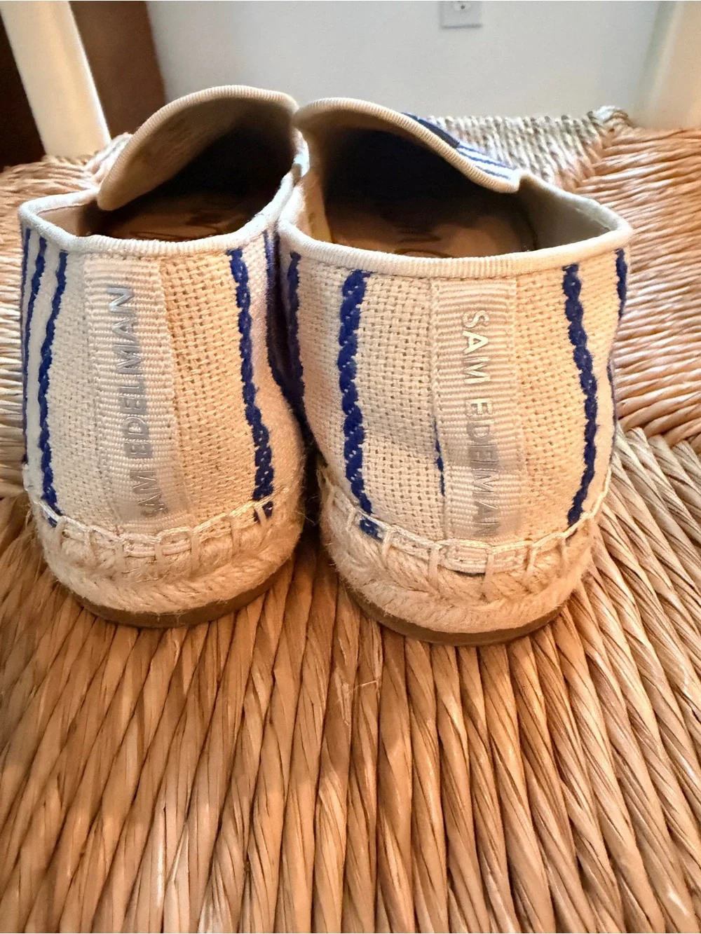 Sam Edelman Kathleen Espadrilles Size 7, Fabric and Leather Like New